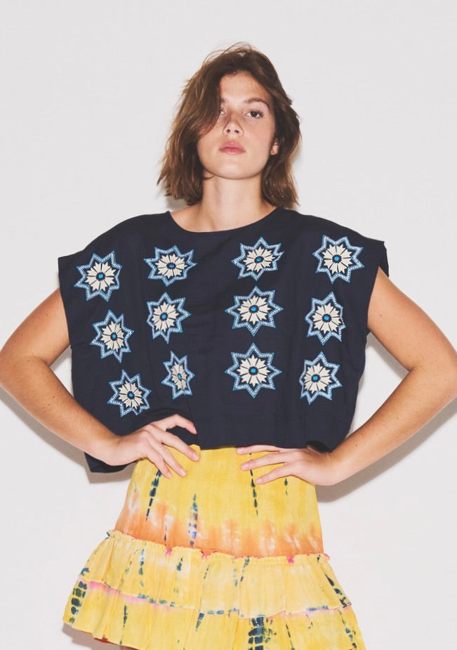 Embroidered Eve Crop Top
