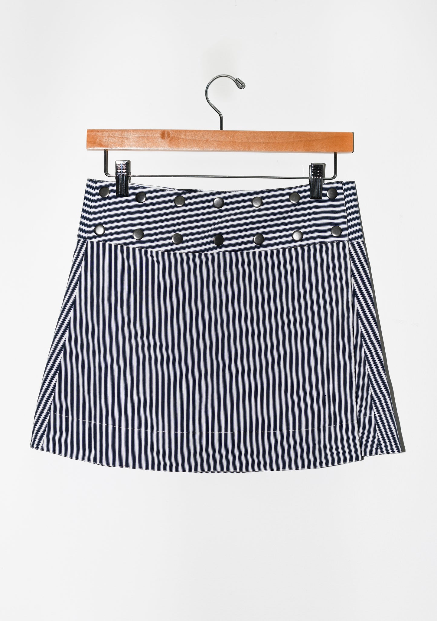 Flagpole Snap Mini Skirt | Yarn Dyed Stripe