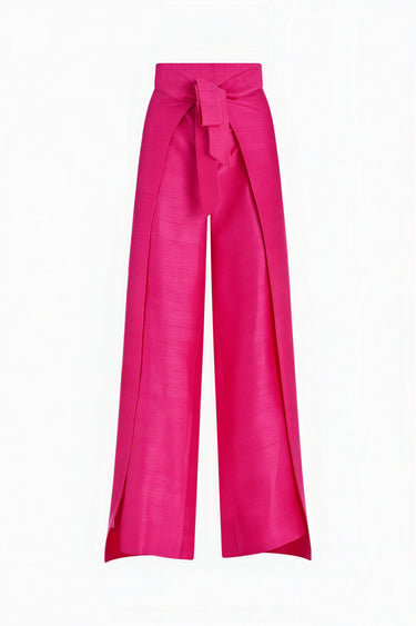 Two Panel Wrap Pant | Silk Dupioni - AZALEA Coniglio Palm Beach