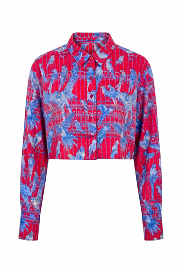 Cropped Classic Button Down | Victorian Textured Cambric