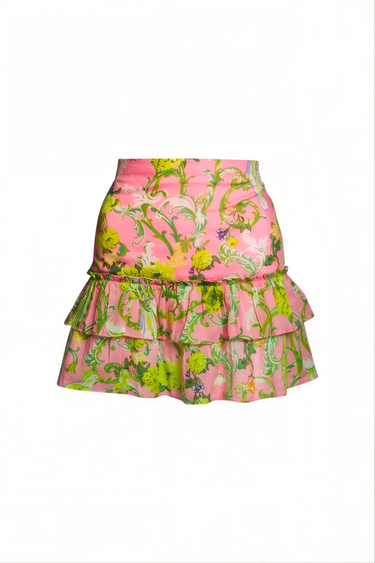 Gogo Cinch Back Mini Skirt | Cotton Voile Coniglio Palm Beach