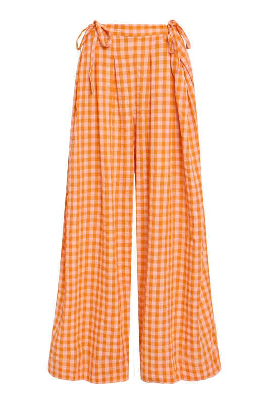 Banyan Pleated Snap Pant | Gingham