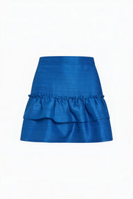 Gogo Cinch Back Mini Skirt | Silk Dupioni - POOL Coniglio Palm Beach