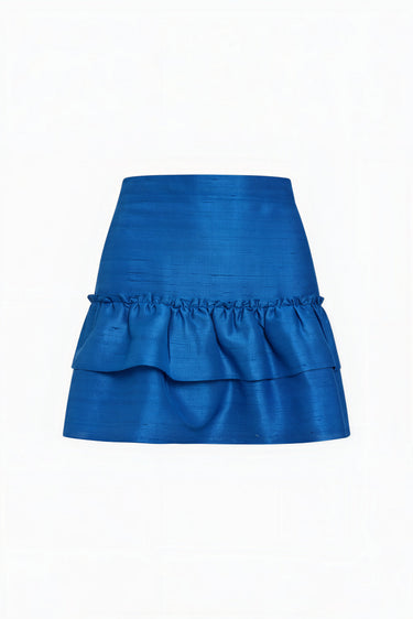 Gogo Cinch Back Mini Skirt | Silk Dupioni - POOL Coniglio Palm Beach