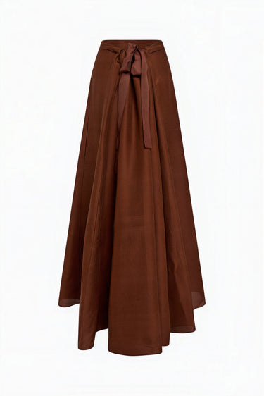 Monroe Adjustable Maxi Bustle Skirt | Silk Dupioni - UMBER Coniglio Palm Beach