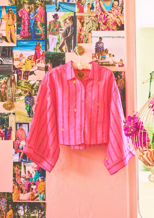 Everglades Crop Top | Silk Dupioni