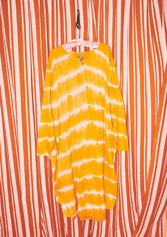 Maxi High Side Slit Tunic | Windowpane Cotton