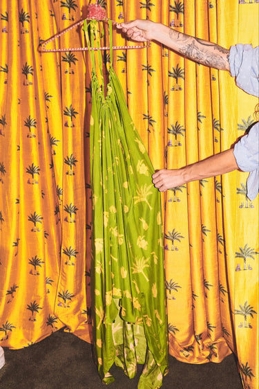 Seaspray Halter Maxi Dress | Silk Habotai Coniglio Palm Beach