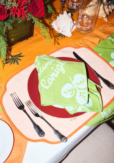 Androsia Napkin Set in Fern Coniglio Palm Beach