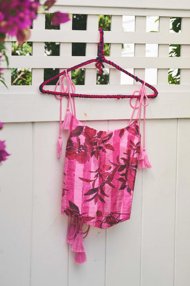 Reed Tie Top | Silk Dupioni Coniglio Palm Beach