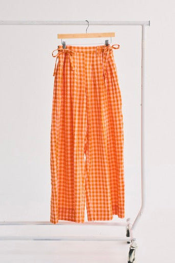 Banyan Pleated Snap Pant | Gingham