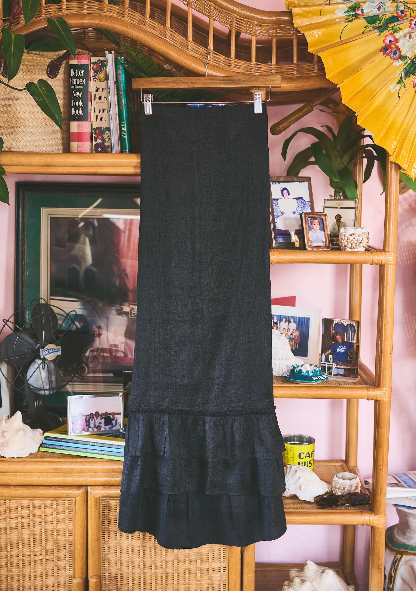 Cinch Back Midi Skirt | Silk Dupioni