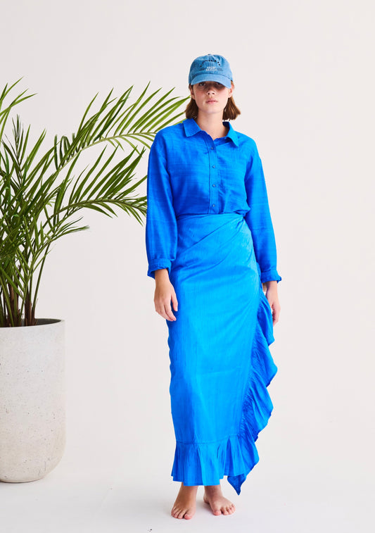 Classic Ruffle Power Pareo™ | Silk Dupioni