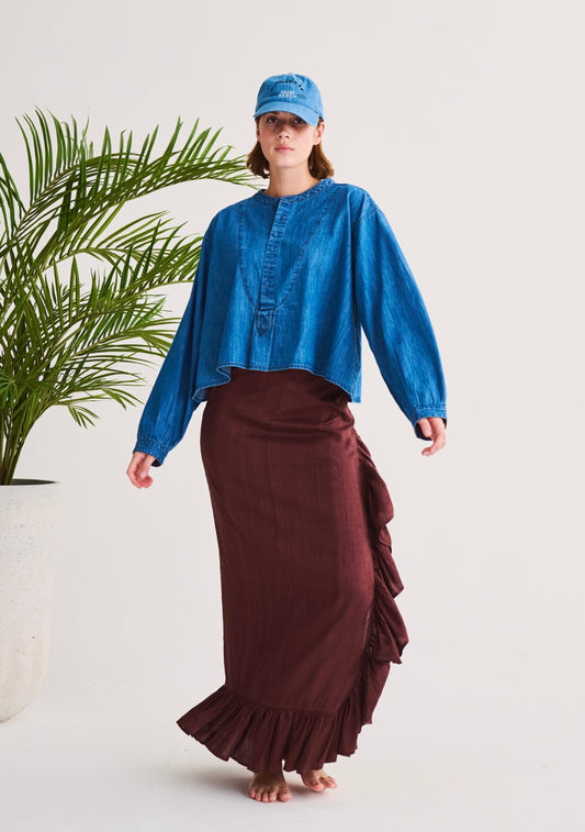 Classic Ruffle Power Pareo™ | Silk Dupioni