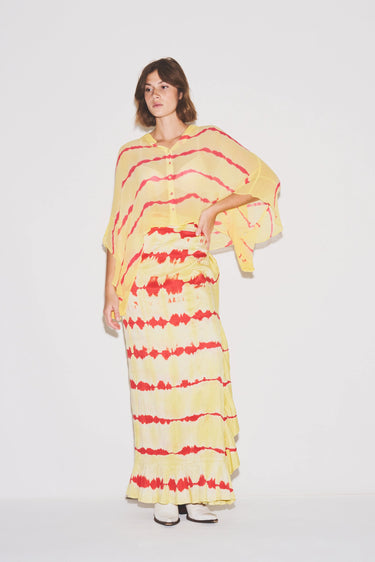 Ruffle Power Pareo™ | Silk Dupioni Coniglio Palm Beach