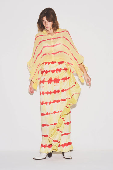 Ruffle Power Pareo™ | Silk Dupioni Coniglio Palm Beach