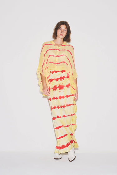 Ruffle Power Pareo™ | Silk Dupioni Coniglio Palm Beach