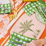 Standard Tablecloth in Bunny Stripe Orange Coniglio Palm Beach