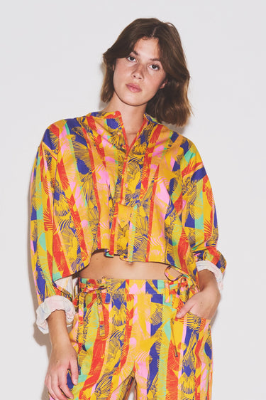 Modern Layering Crop Top | Denim Coniglio Palm Beach