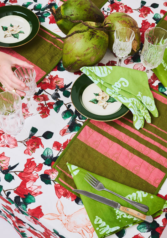 Standard Tablecloth in Coniglio Botanical Rust