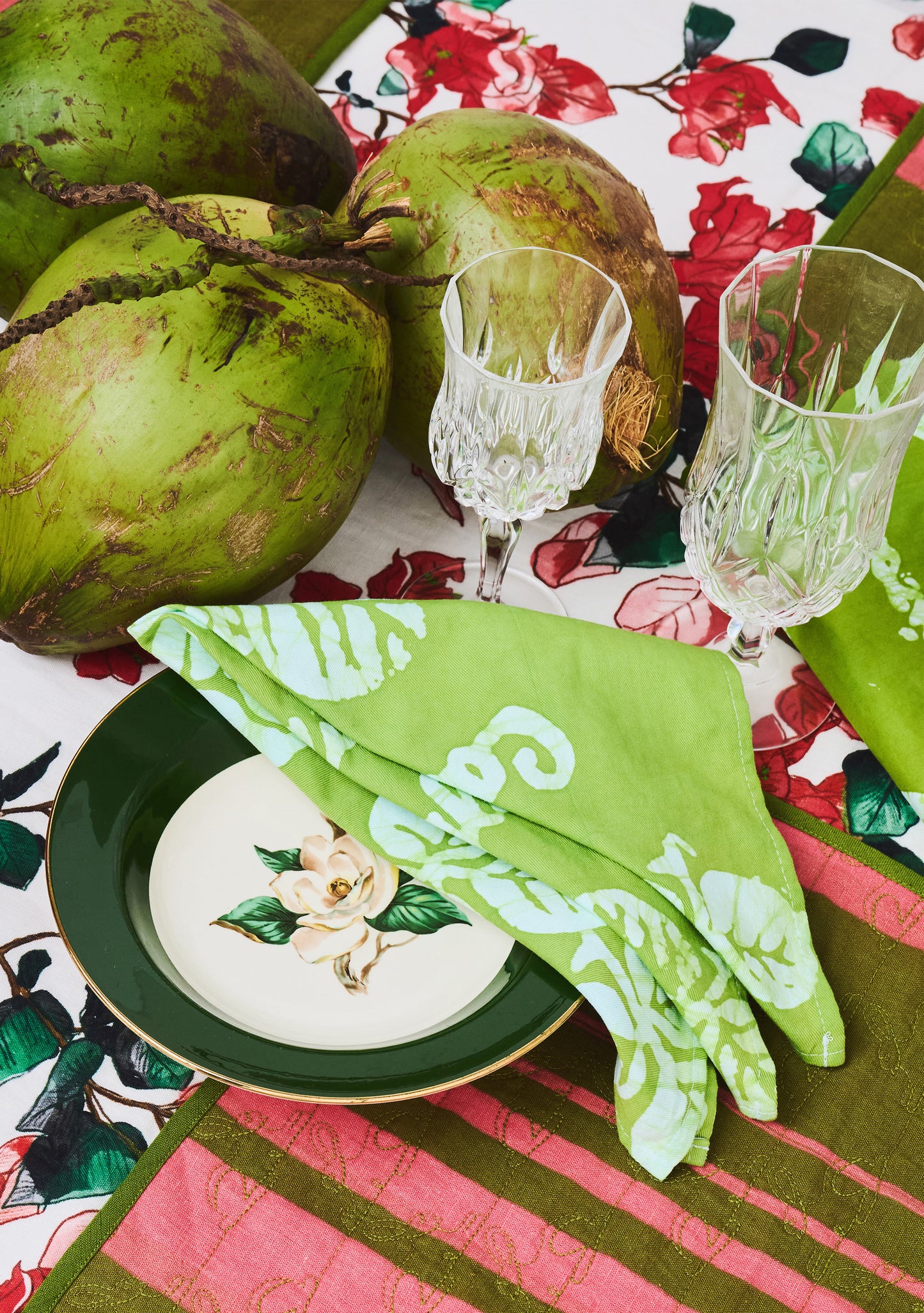 Androsia Napkin Set in Fern
