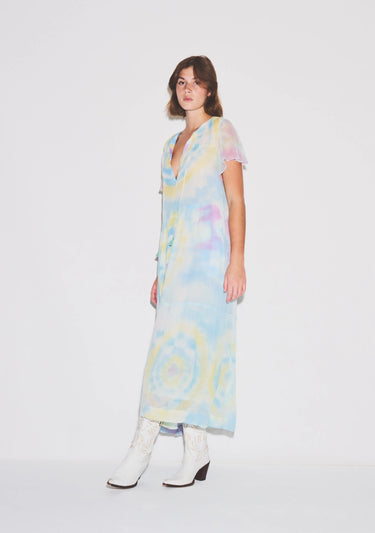 Tiered Midi Dress | Viscose Chiffon Coniglio Palm Beach