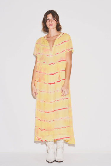Tiered Midi Dress | Viscose Chiffon Coniglio Palm Beach