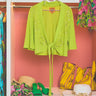 Miraflores Wrap Top | Linen Jersey Coniglio Palm Beach