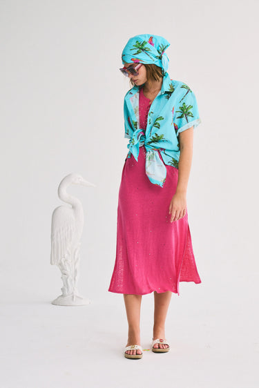 Gulfstream Dress | Linen Jersey Coniglio Palm Beach