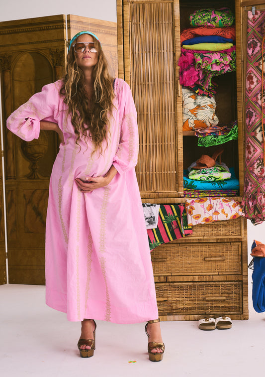 Delray Midi Dress | Embroidered Cotton