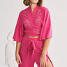 Miraflores Wrap Top | Linen Jersey Coniglio Palm Beach