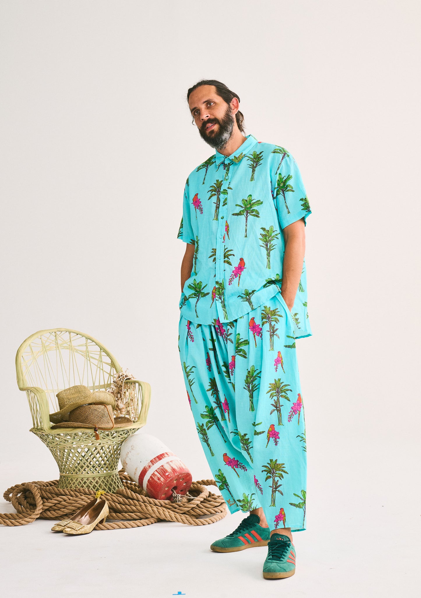 Mens Classic Short Sleeve Button Down | Linen