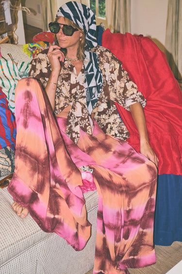 Exaggerated Wide Leg Esplanade Pant | Viscose Georgette