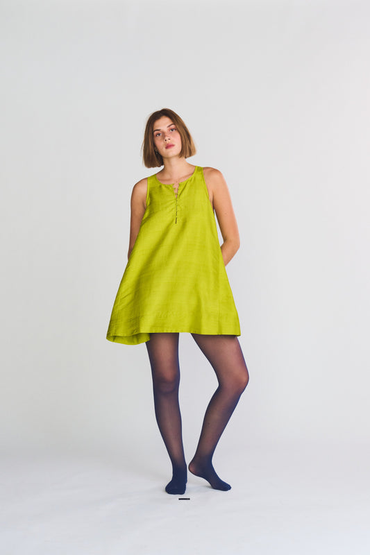 Queens Mini Dress | Silk Dupioni