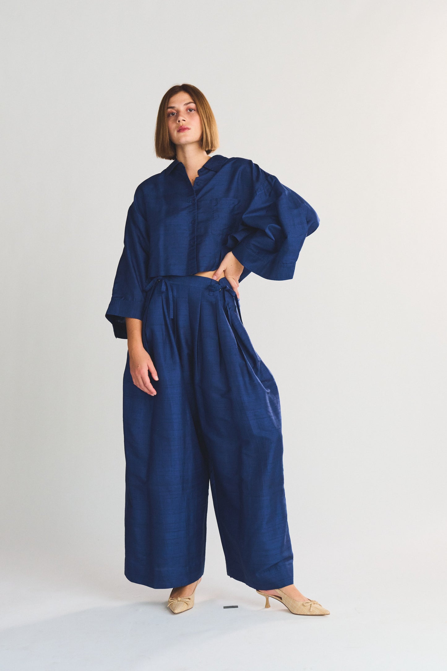 Everglades Crop Top | Silk Dupioni