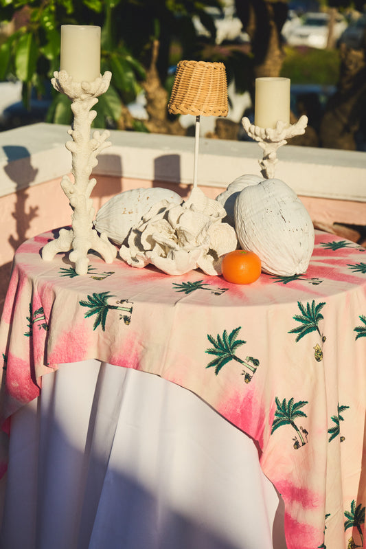 Standard Tablecloth | Petit Palm Colony Pink Tie Dye