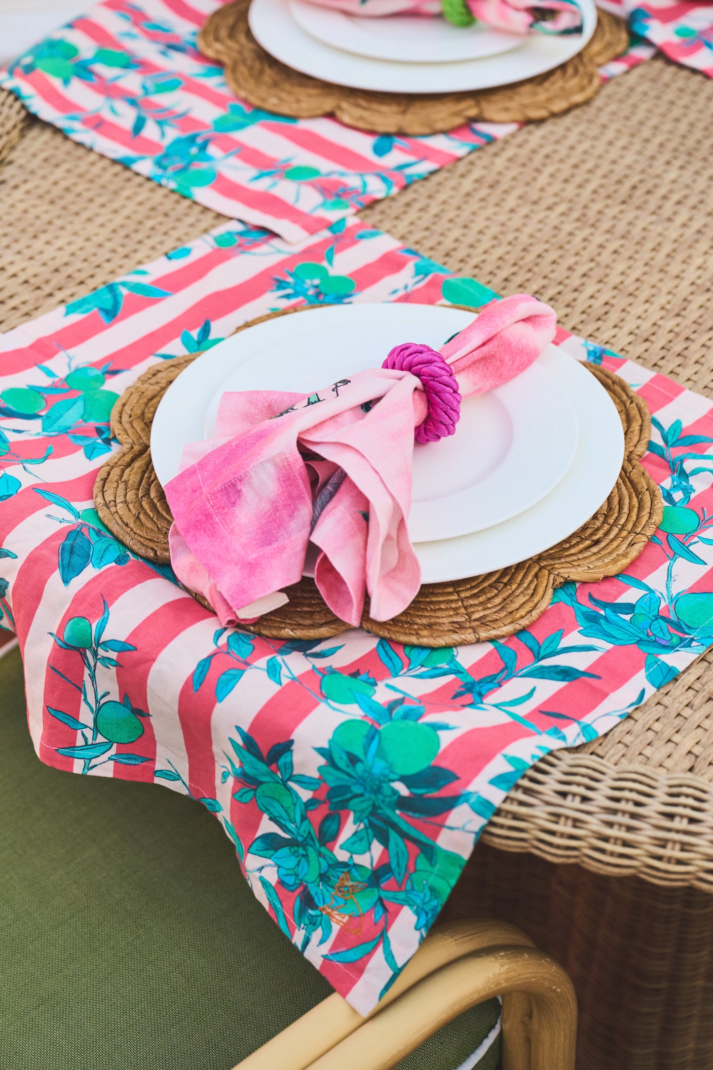 Dinner Napkin | Orange Bunches Colony Coral