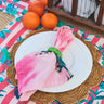 Dinner Napkin | Petit Palm Colony Pink Tie Dye Coniglio Palm Beach