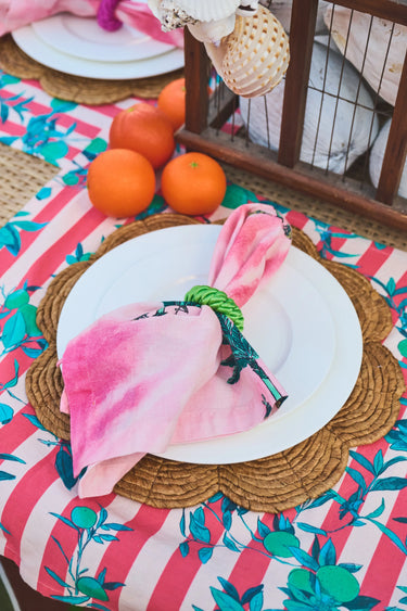 Dinner Napkin | Petit Palm Colony Pink Tie Dye