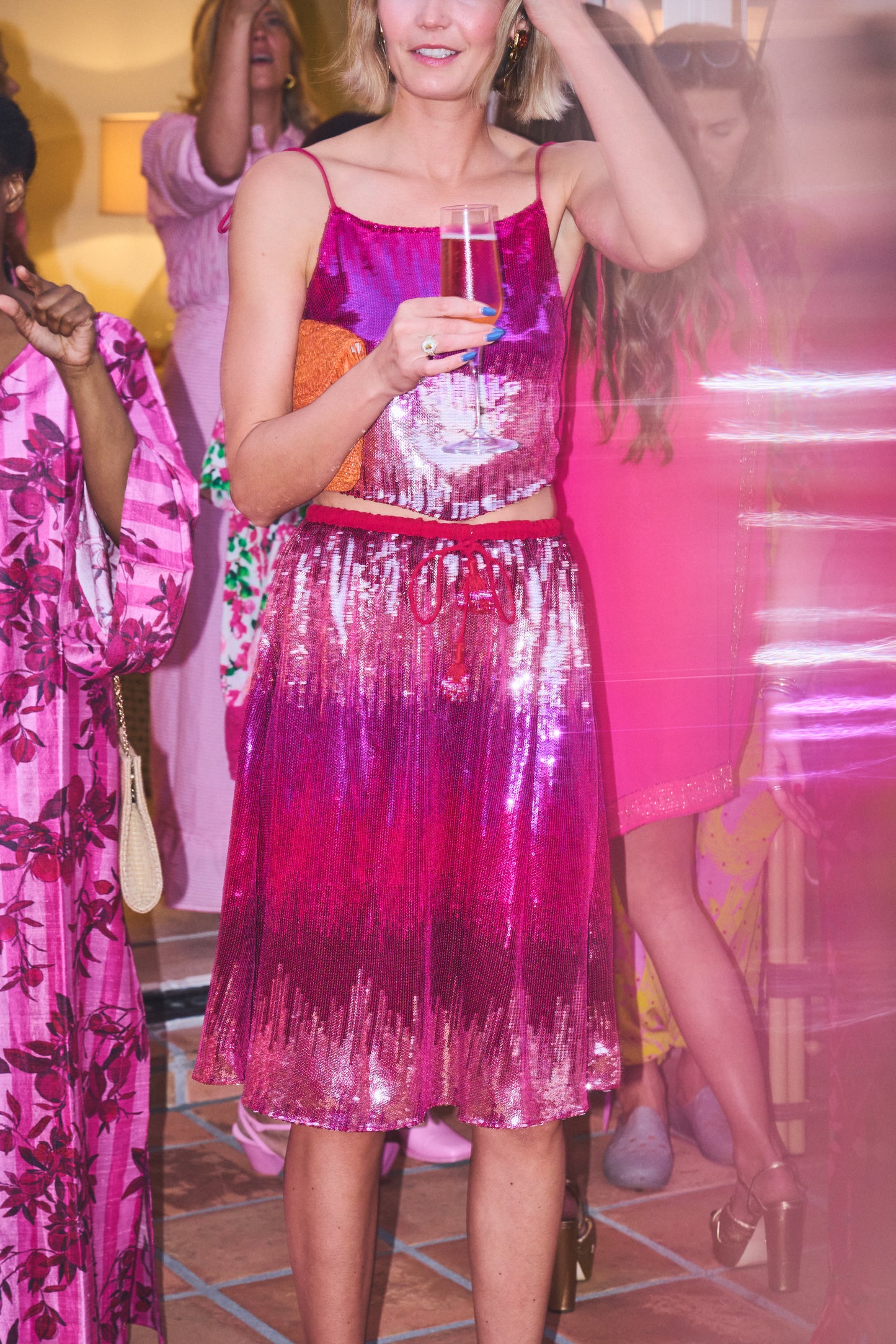 Reed Tie Top | Sequin