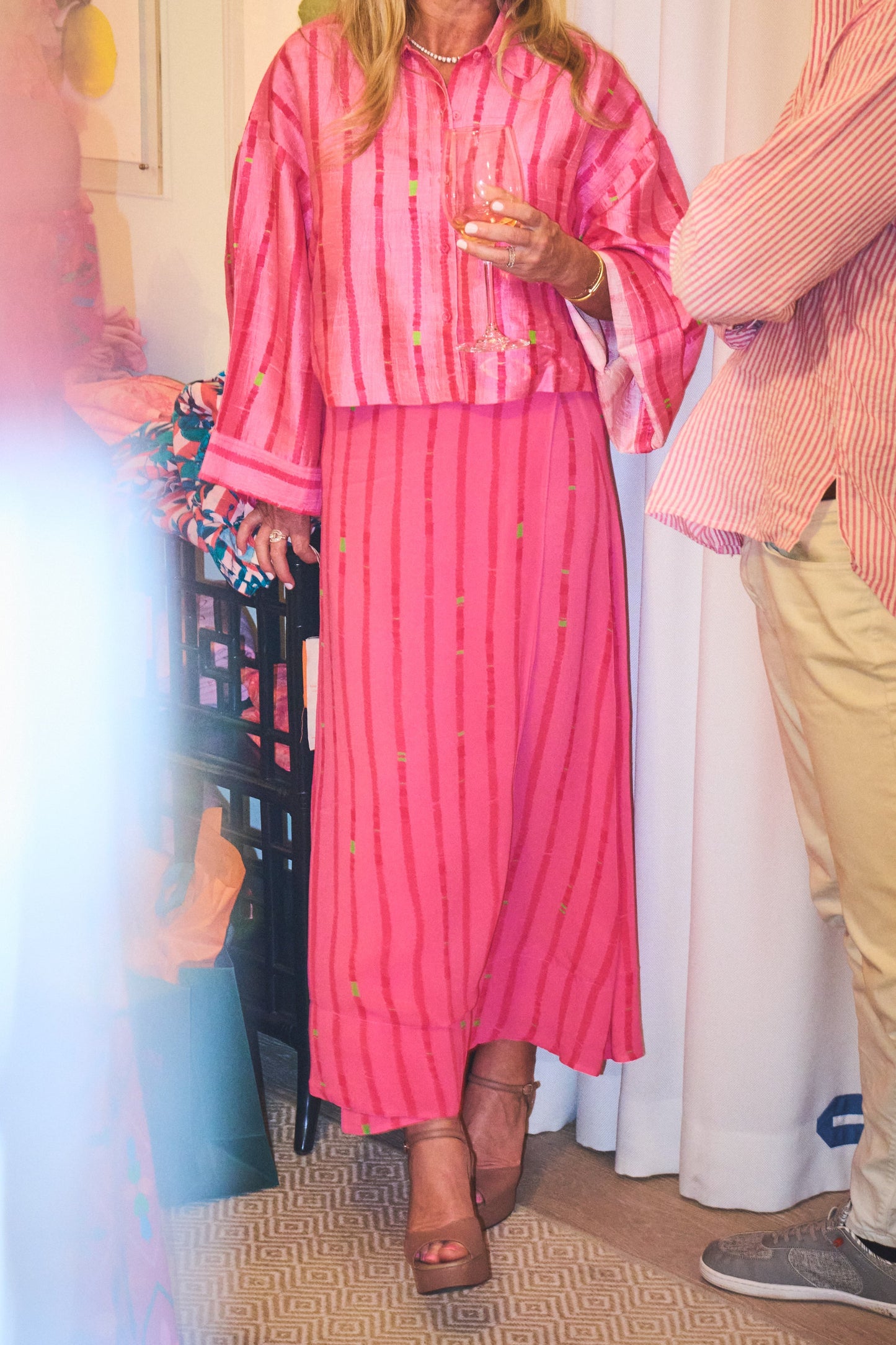 Flagpole Snap Midi Skirt | Viscose Georgette