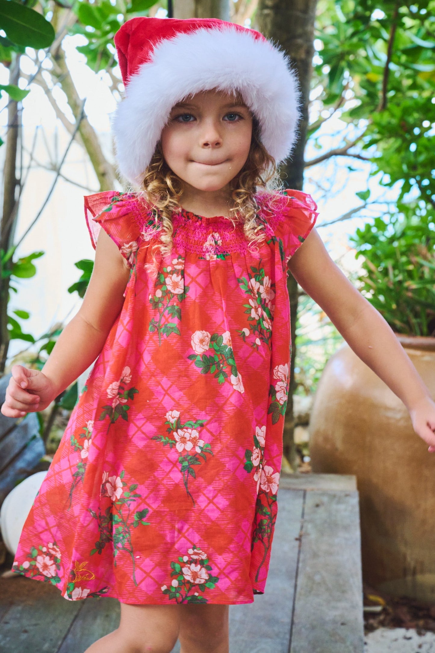 Kids Willa Smocked Mini Dress | Cotton Voile