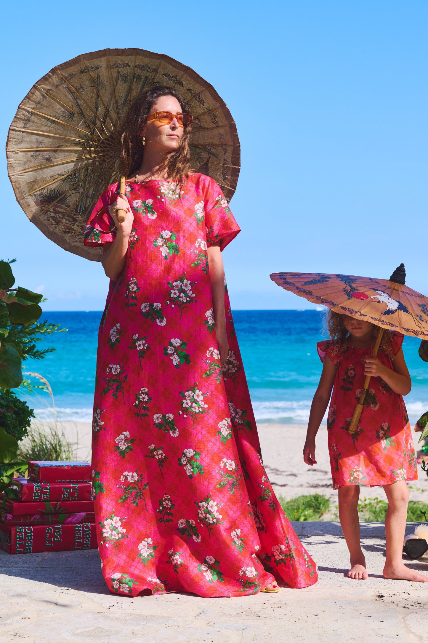 Short Sleeve Dune Maxi Dress| Silk Dupioni