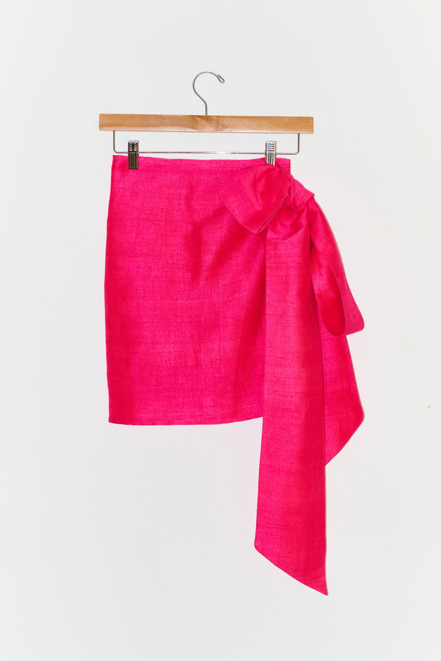 Mini Wrap Skirt | Silk Dupioni