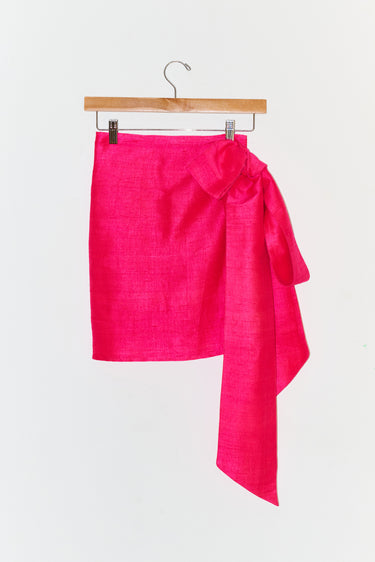 Mini Wrap Skirt | Silk Dupioni