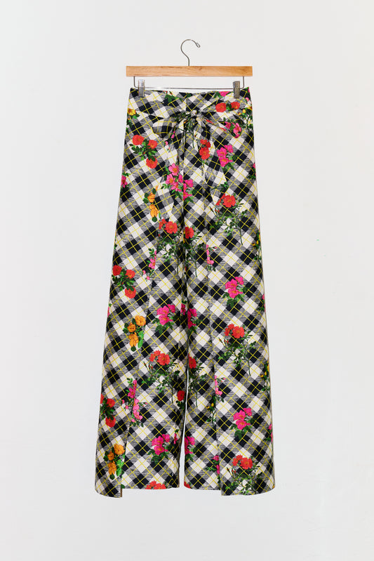 Two Panel Wrap Pant | Silk Dupioni