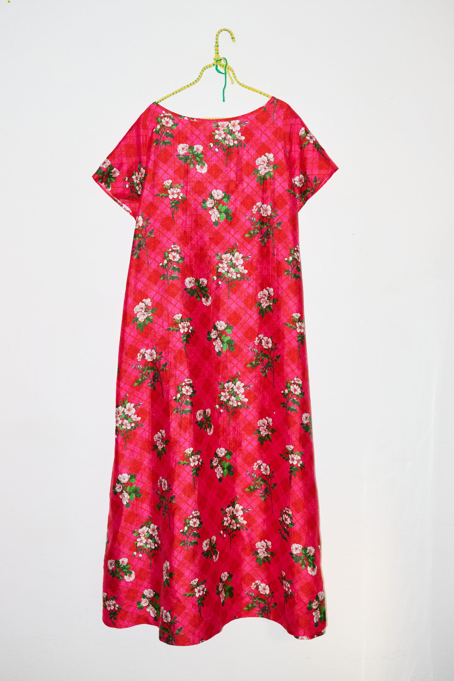 Short Sleeve Dune Maxi Dress| Silk Dupioni