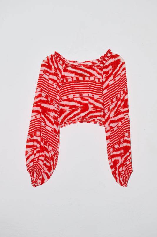 Long Sleeve Laurie Crop Top | Cotton Gauze