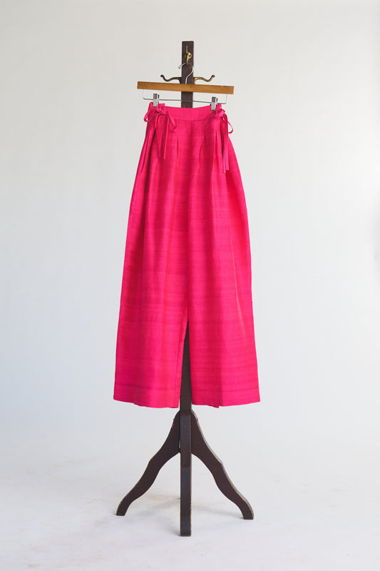 Banyan Pleated Snap Pant | Silk Dupioni