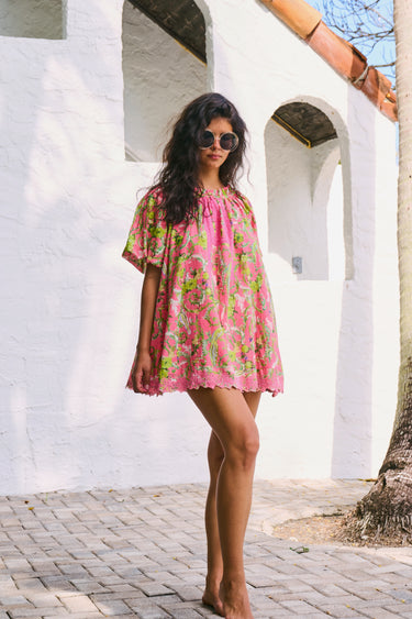 Worth Puff Sleeve Mini Dress | Cotton Voile